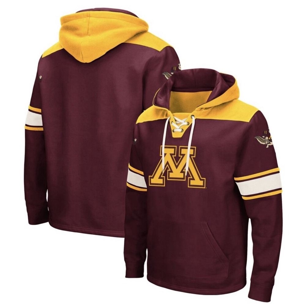 Men's‎ 1XT Colosseum Maroon Minnesota Golden Gophers 2.0 Lace-Up Pullover Hoodie